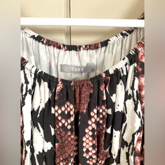 Boutique Lined Animal Print Boho Shirt size S - Picture 2 of 4